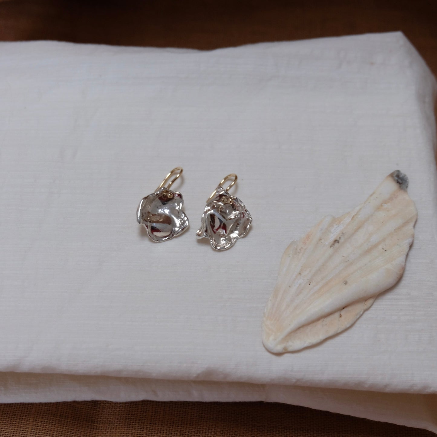 Silver & Gold water earrings