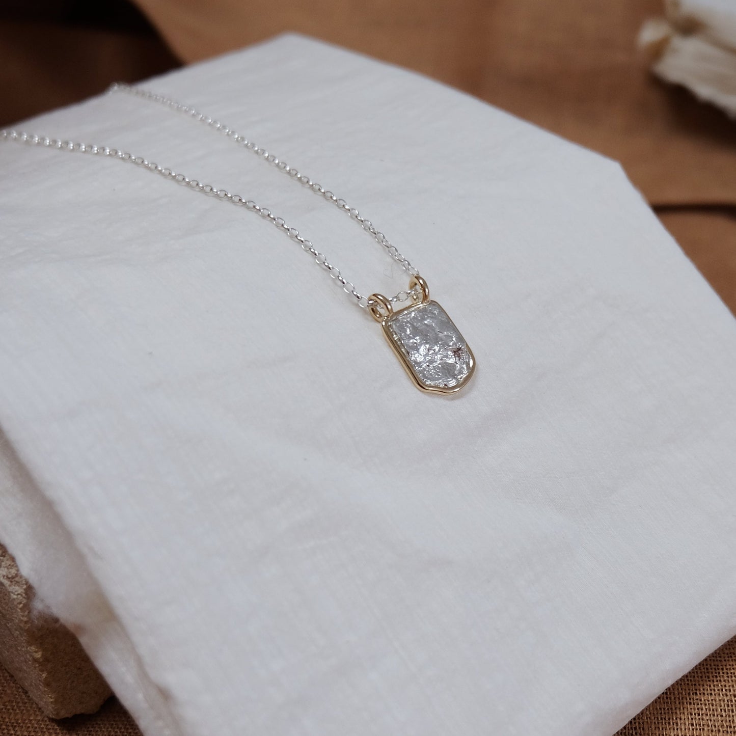 Rock Silver & Gold necklace