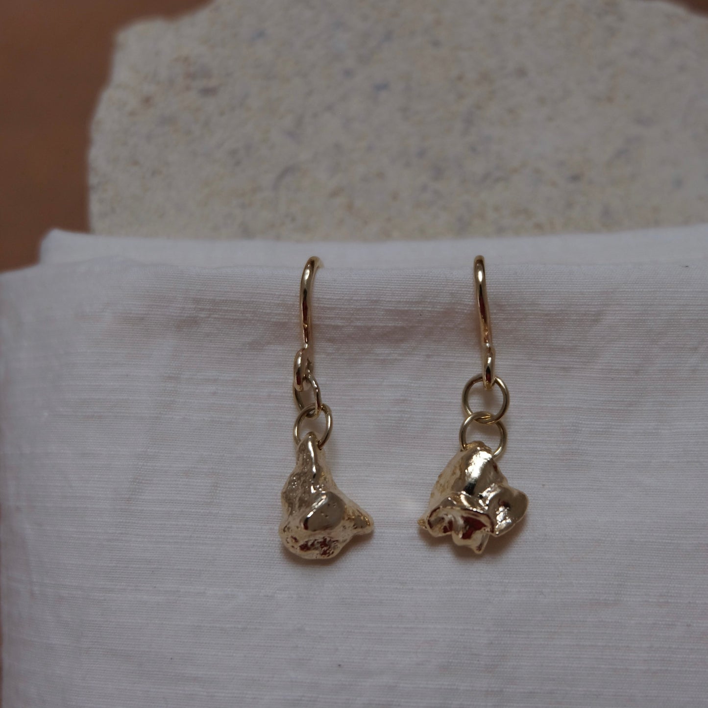 Gold Land & Sea earrings