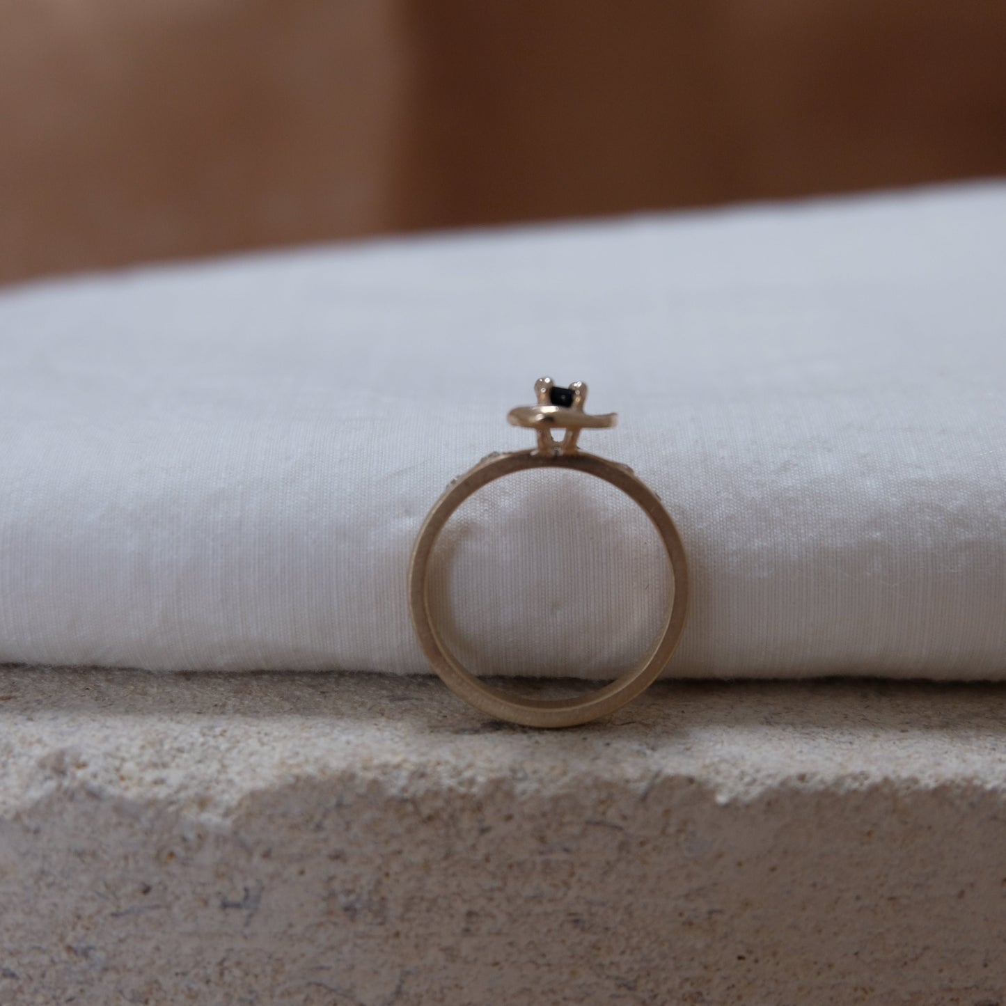 Sapphire and Ocean diamond rock ring