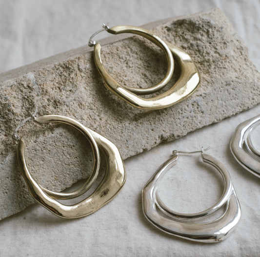Ethical gold hoop earrings