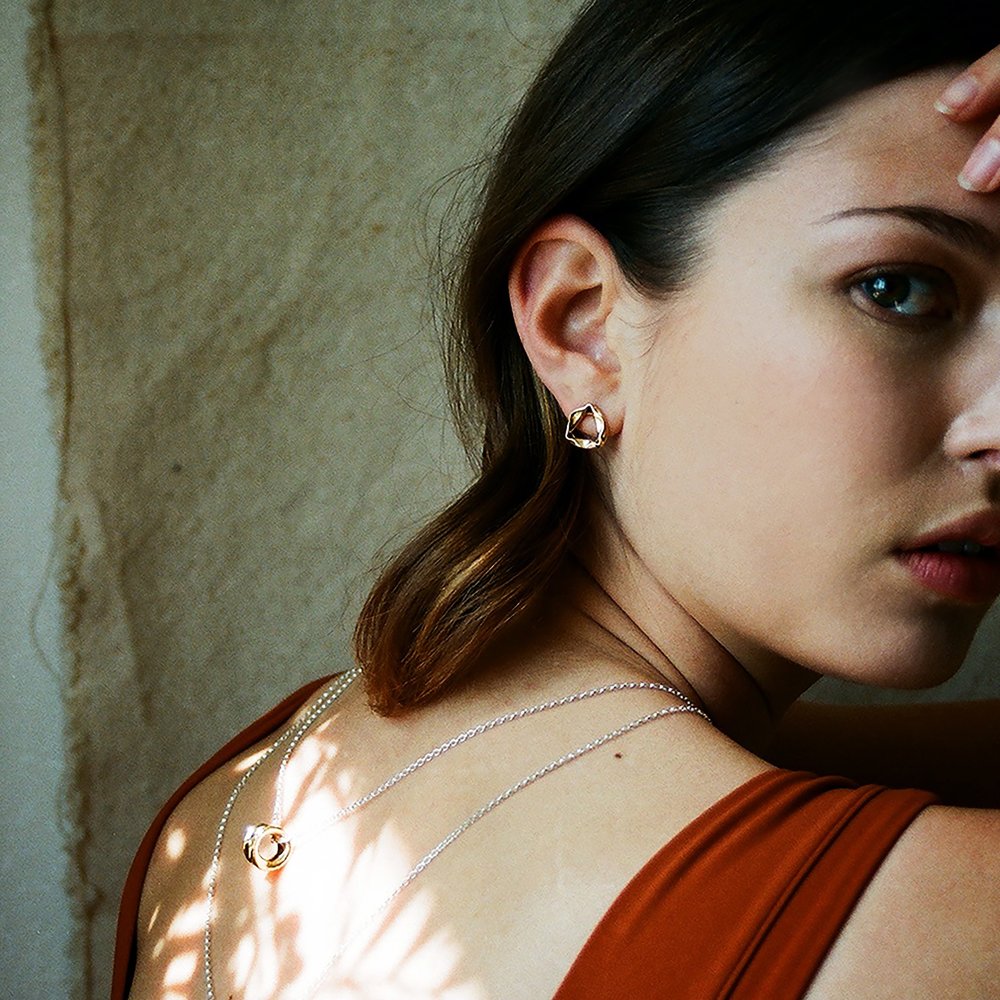 ethical round stud earring