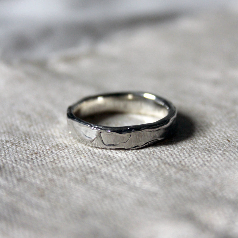 recycled silver wedding ring