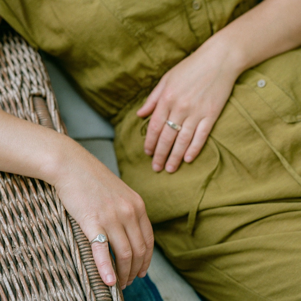 Pinkie signet rings