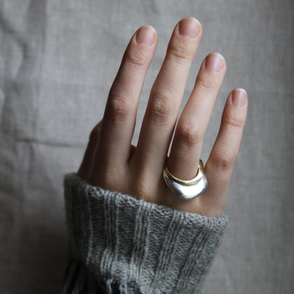 bold sculptural sustainable table mountain ring