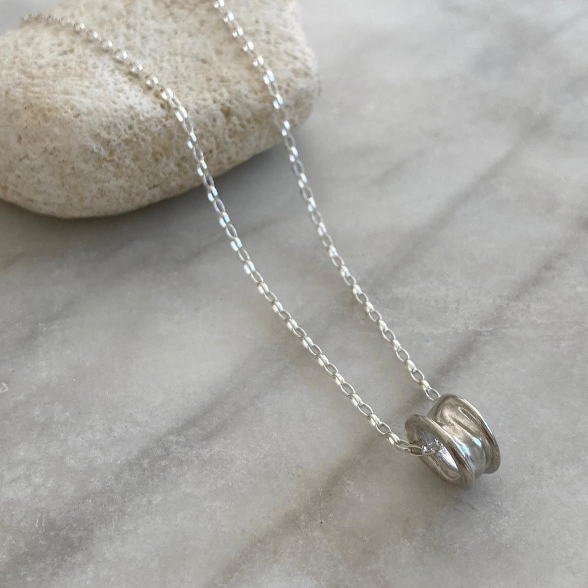 minimal ethical ocean inspired necklace