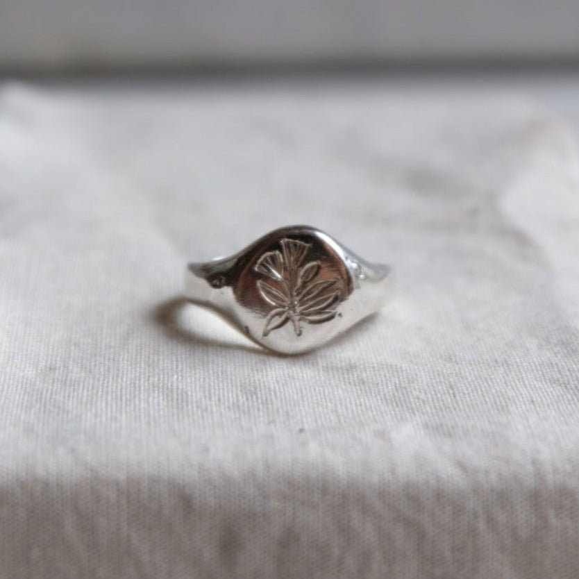 hand engraved signet ring