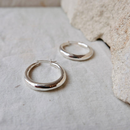 Small Silver Hoops