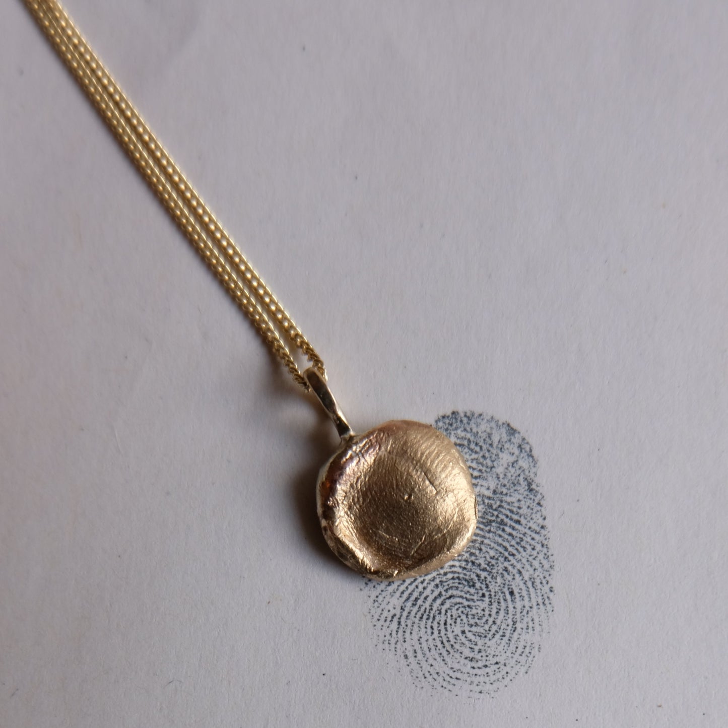 Fingerprint Pendant 18ct Gold