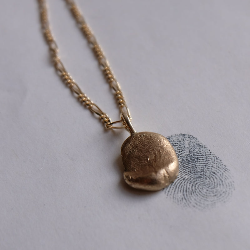 Fingerprint Pendant 14ct Gold