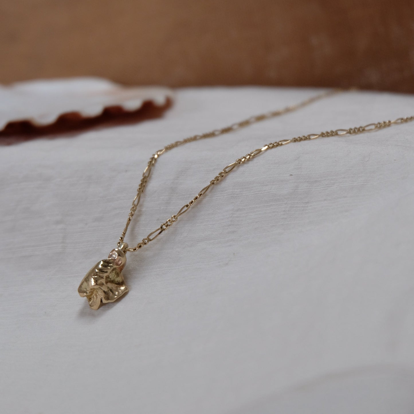 Gold rain necklace