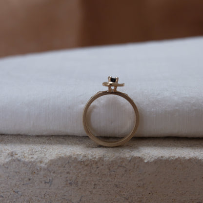 Sapphire and Ocean diamond rock ring
