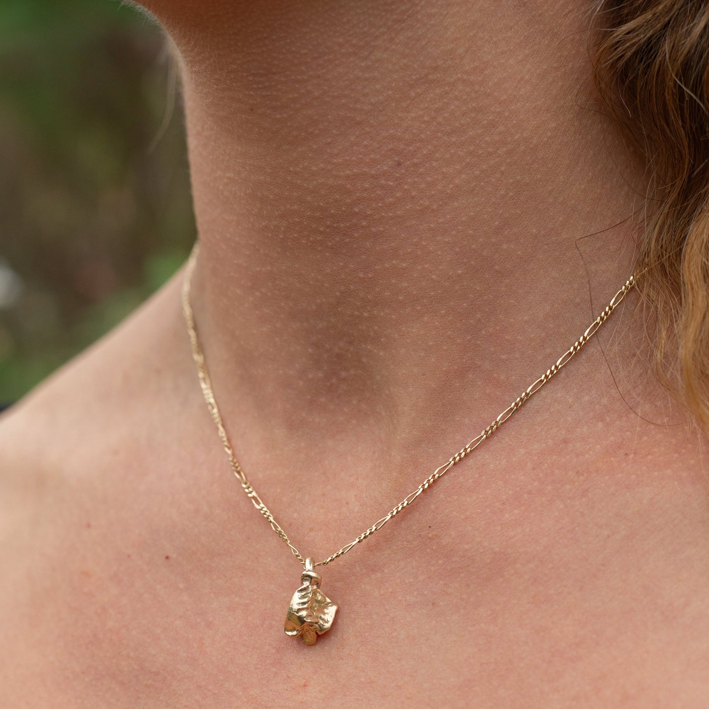 Gold rain necklace