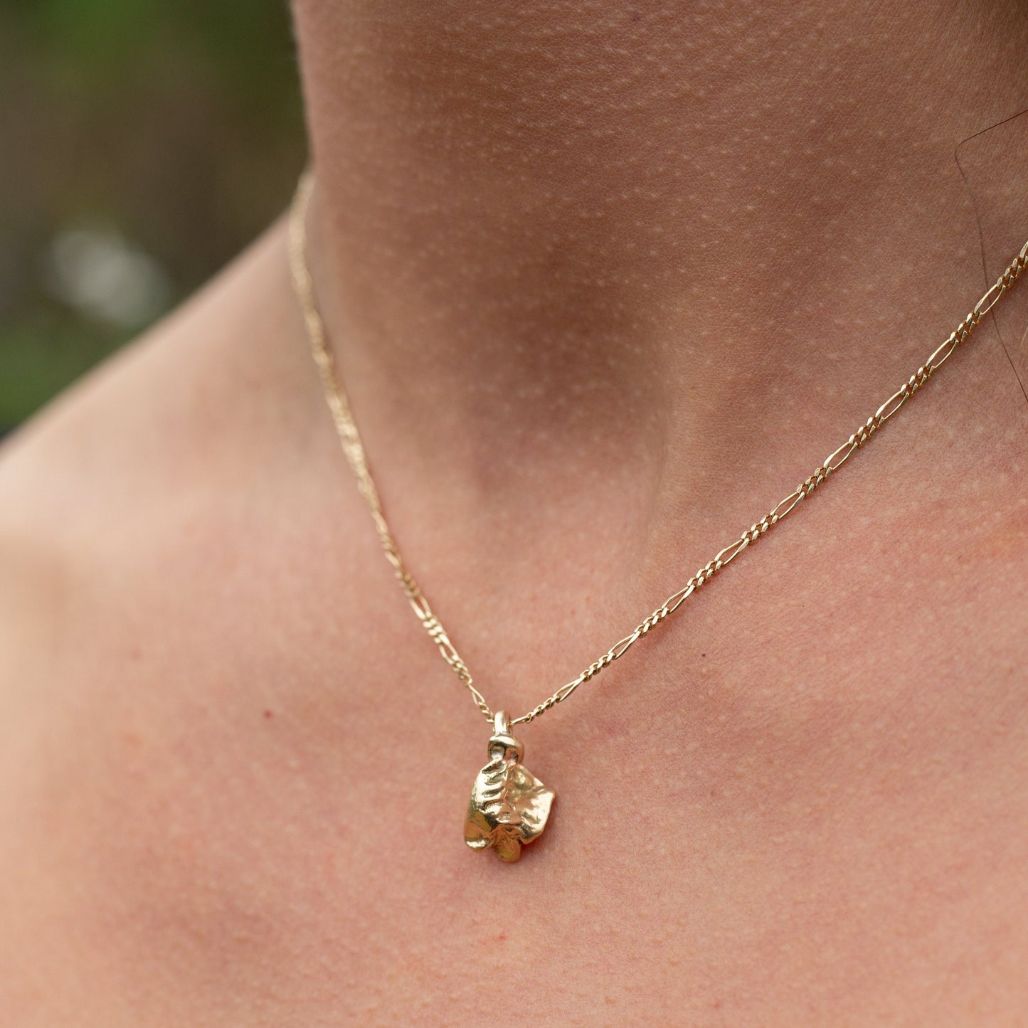 Gold rain necklace