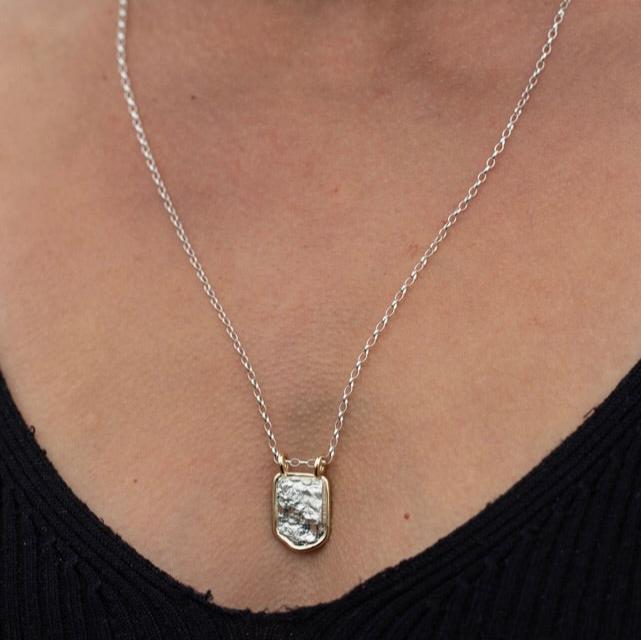 Rock Silver & Gold necklace