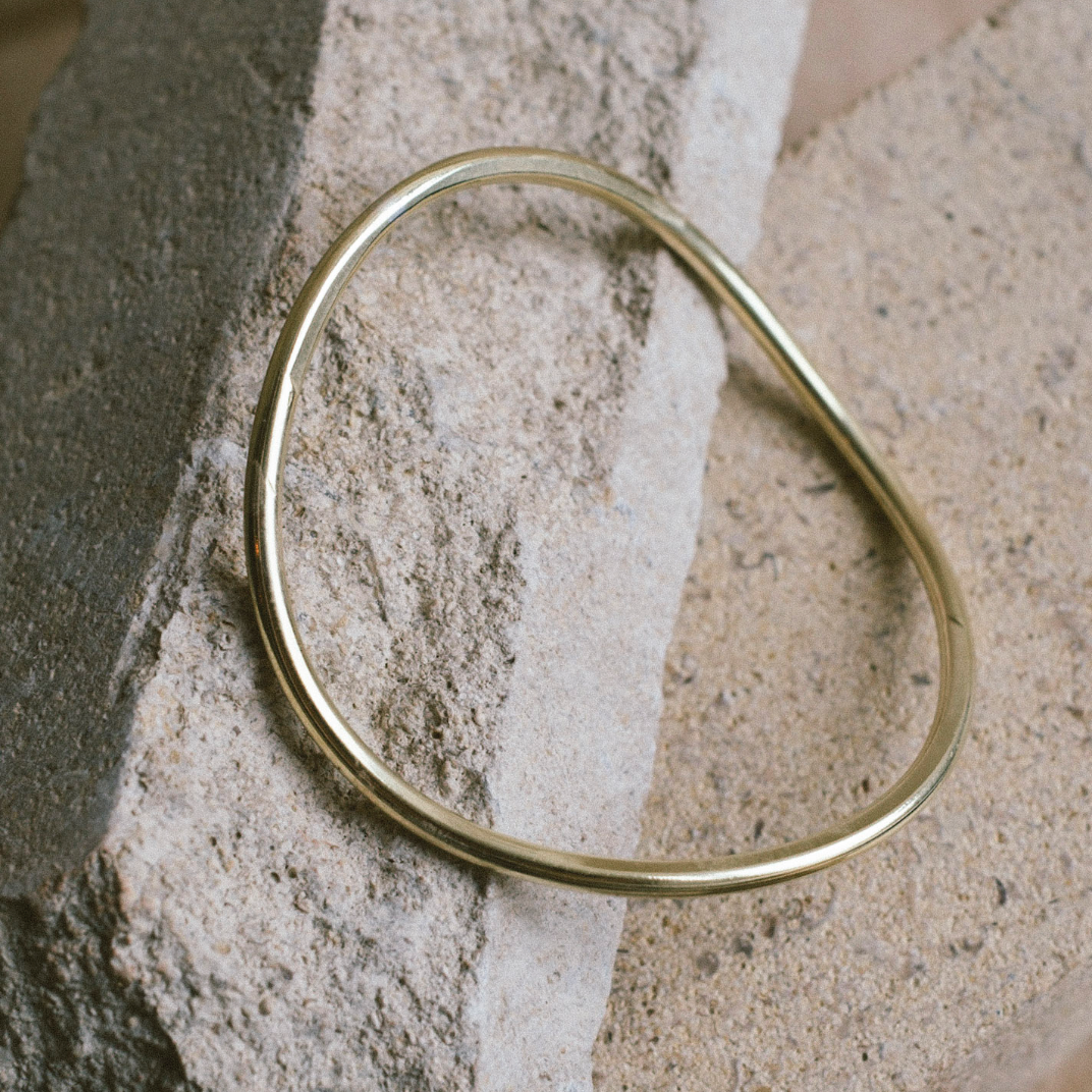 Curved Brass Bangle