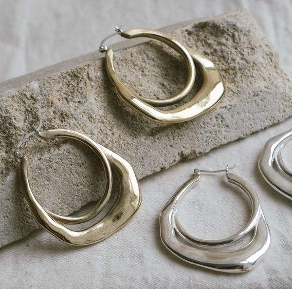 Ethical gold hoop earrings