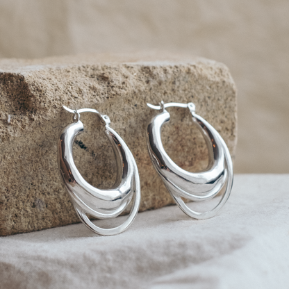 wanderlust hoop earrings