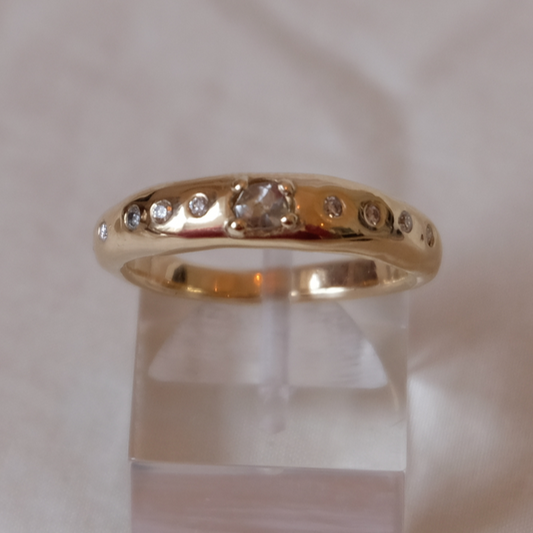 Raw Ocean diamond cloud ring