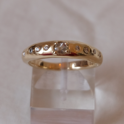 Raw Ocean diamond cloud ring