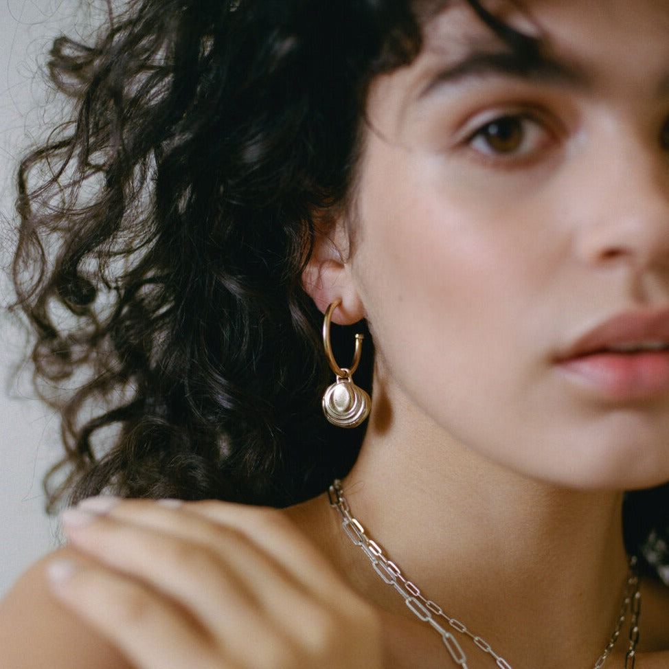 ethical gold hoop earring