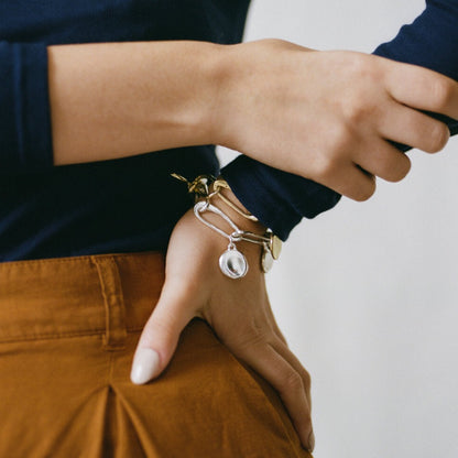 chunky hand crafted charm chain bracelet
