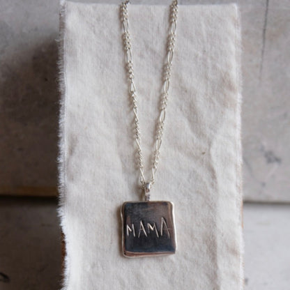 alternative  mum necklace, hand made, recycled silver