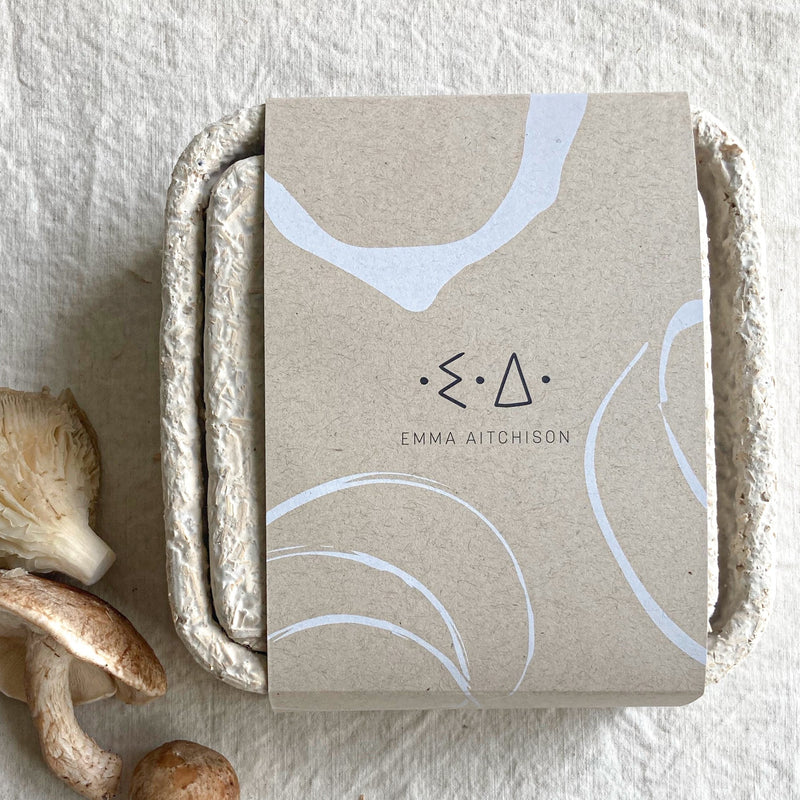 mycelium branded product packaging product