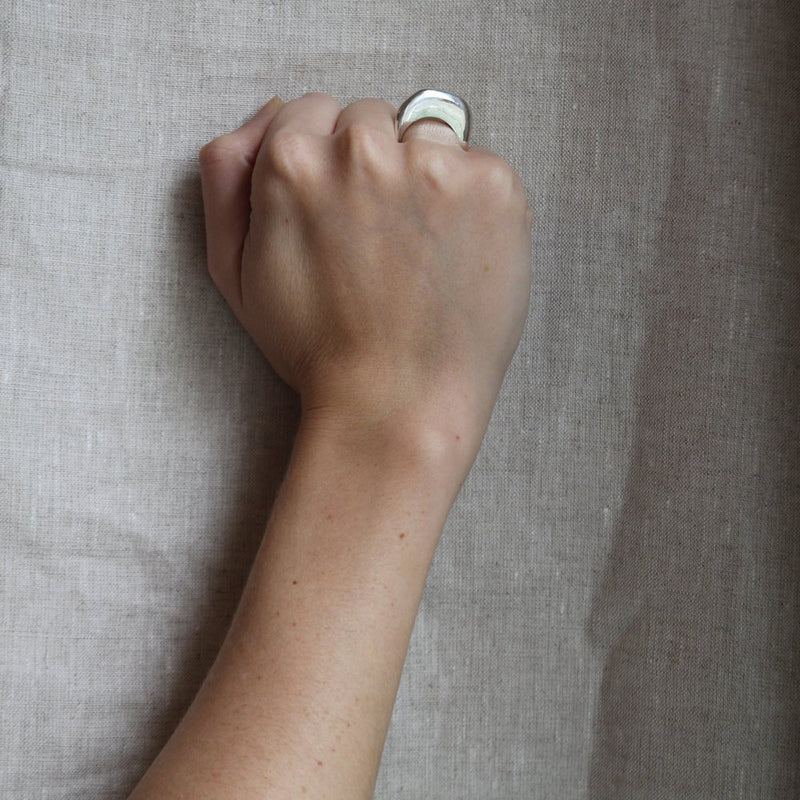 ethical silver statement ring