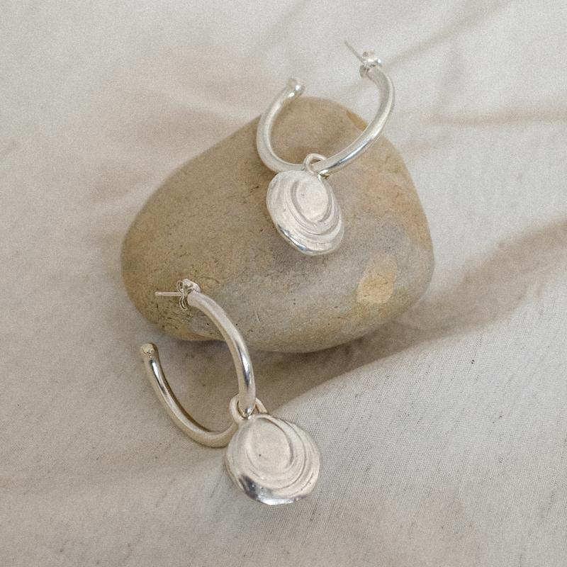 silver bridal jewellery hoop earrings