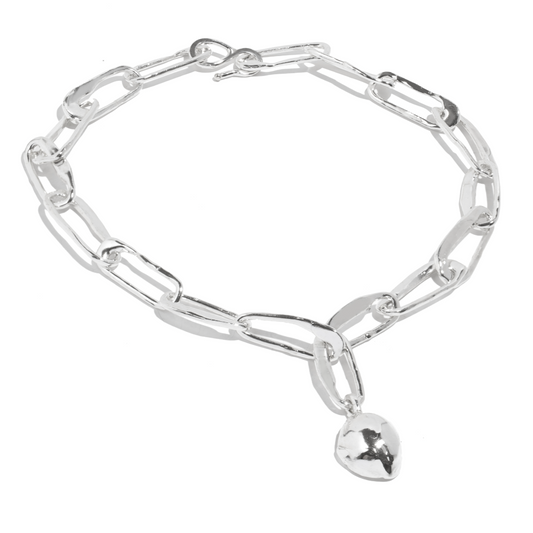 bold unisex hand made recycle silver chain