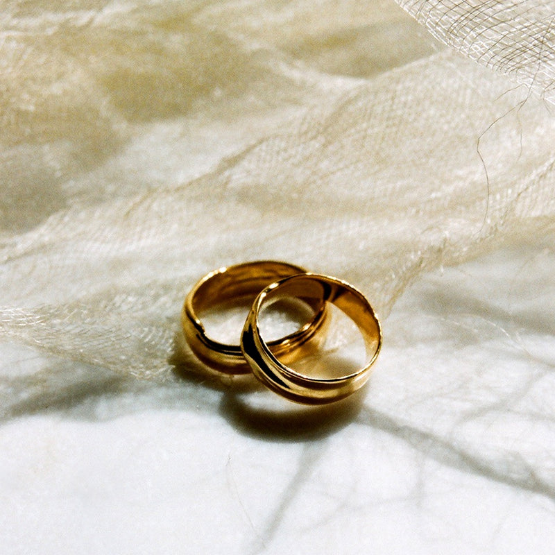 organic fluid recycled gold wedding ring